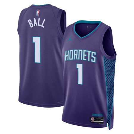 NBA Charlotte Hornets Trikot Lamelo Ball 1 Jordan 2022-23 Statement Edition Lila Swingman - Herren